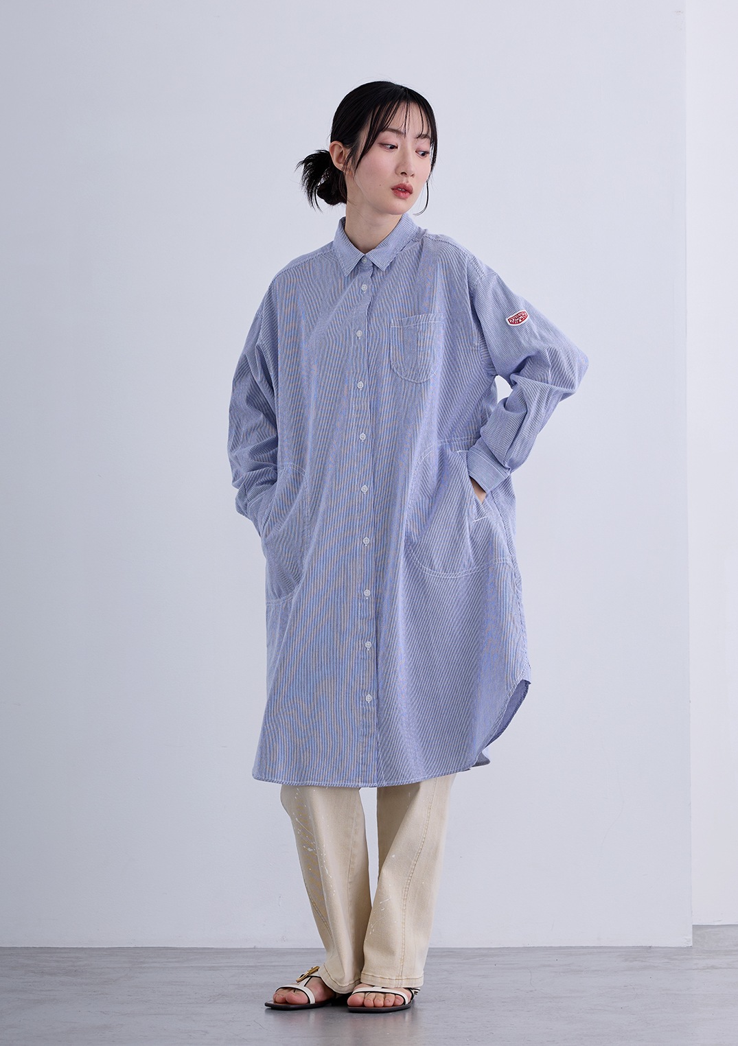 【LUIS MARI】ストライプ ロング ブラウス