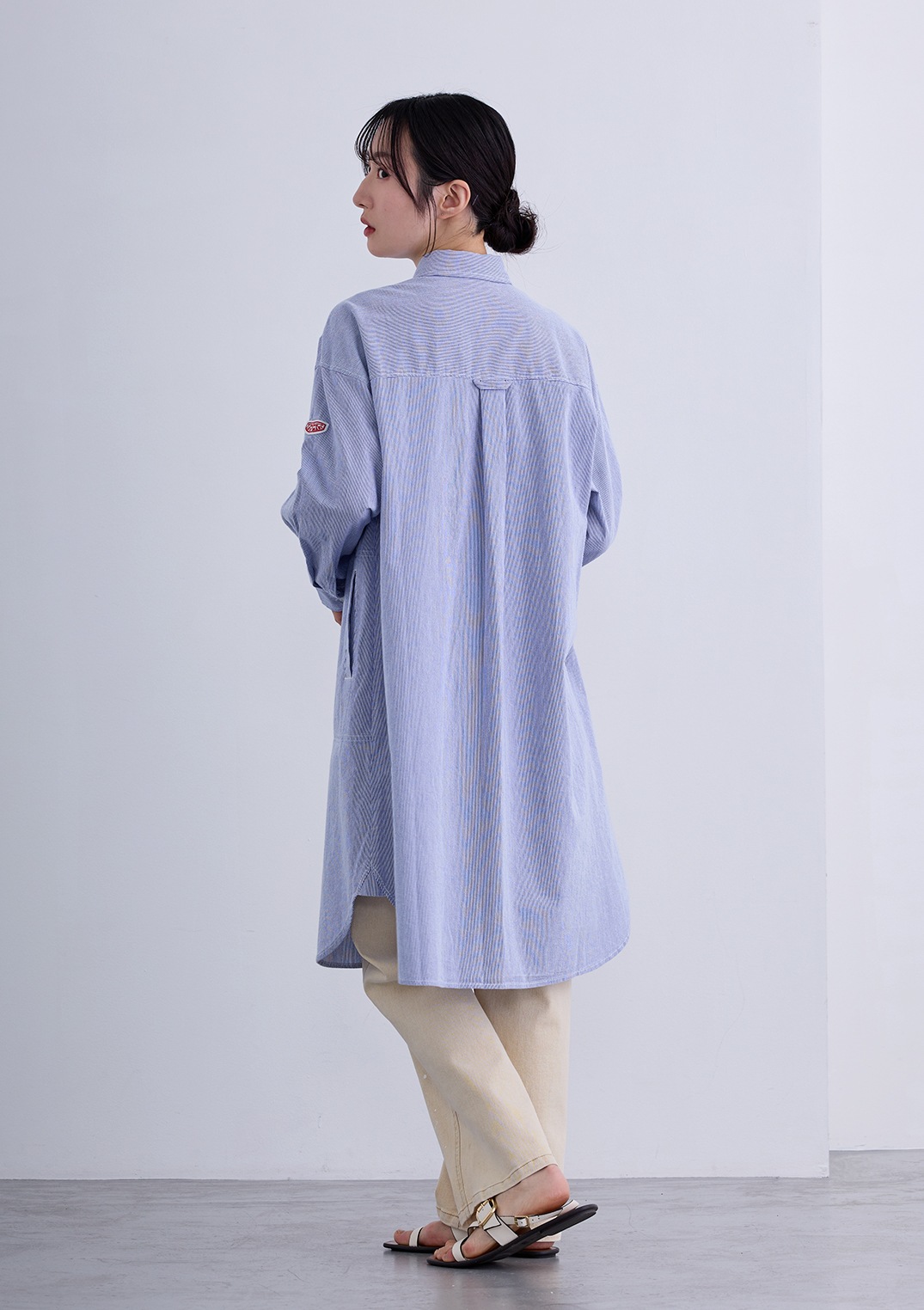 【LUIS MARI】ストライプ ロング ブラウス