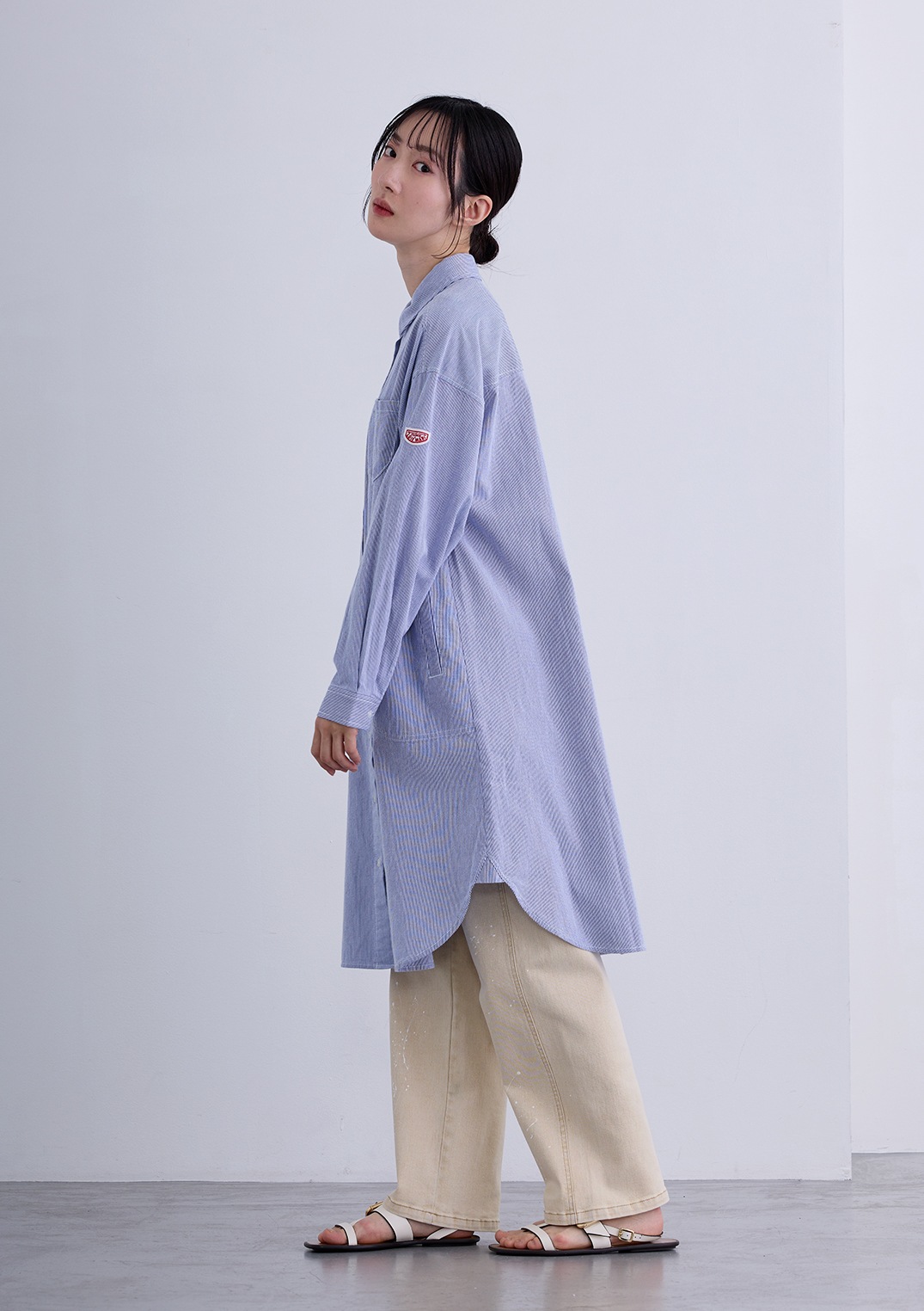 【LUIS MARI】ストライプ ロング ブラウス