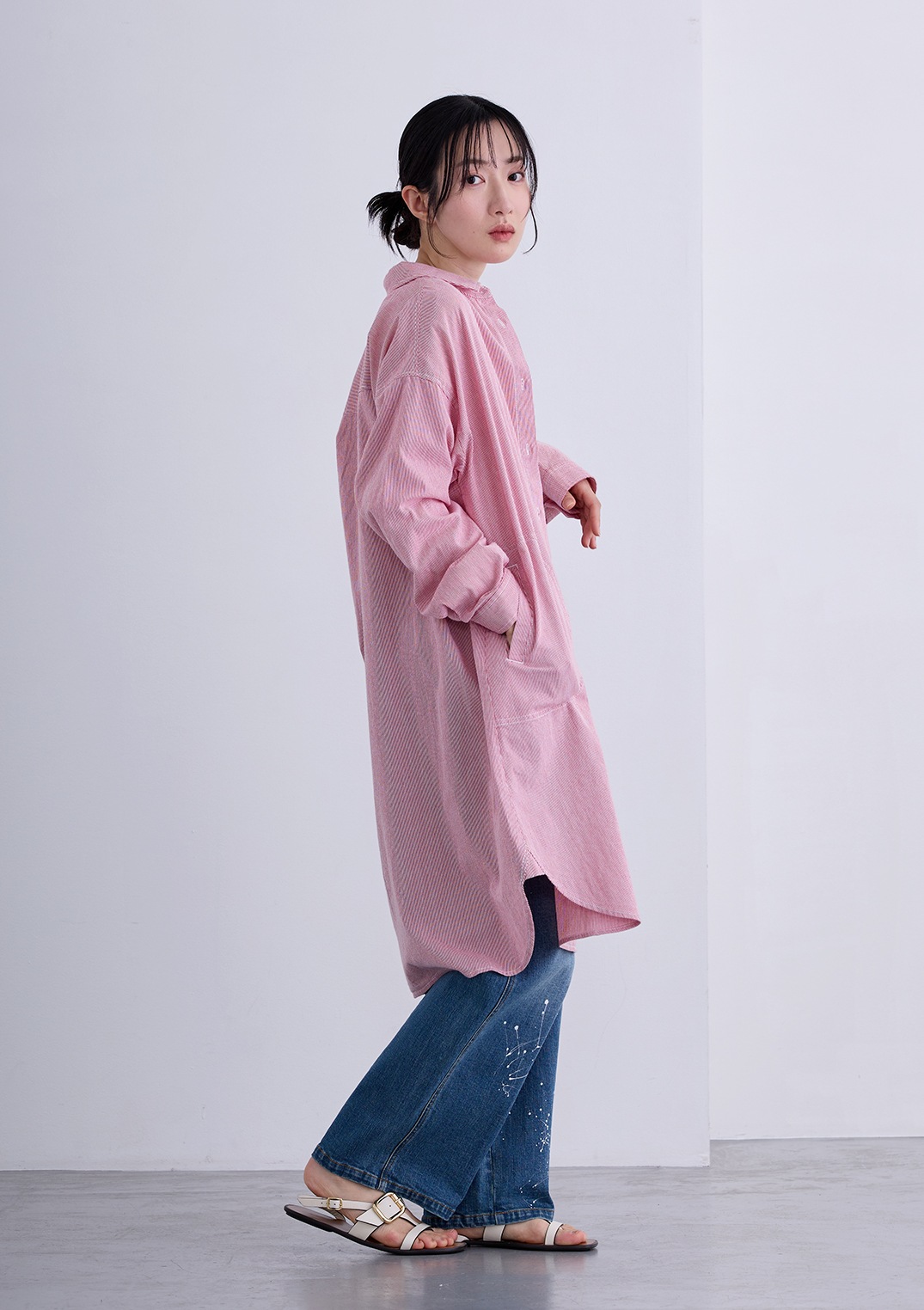 【LUIS MARI】ストライプ ロング ブラウス