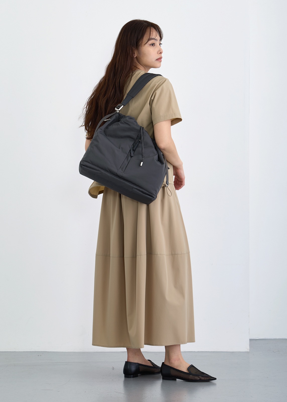 【story.(ストーリー)】ドローストリング ショルダー バッグ