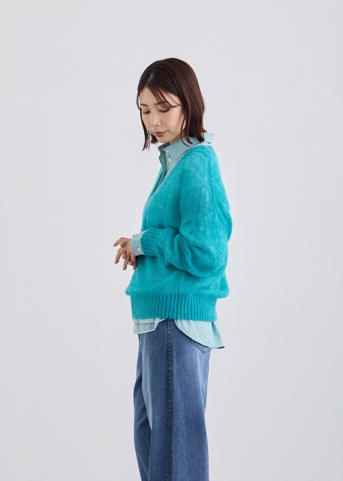 【KOOS】シアーモヘアニット