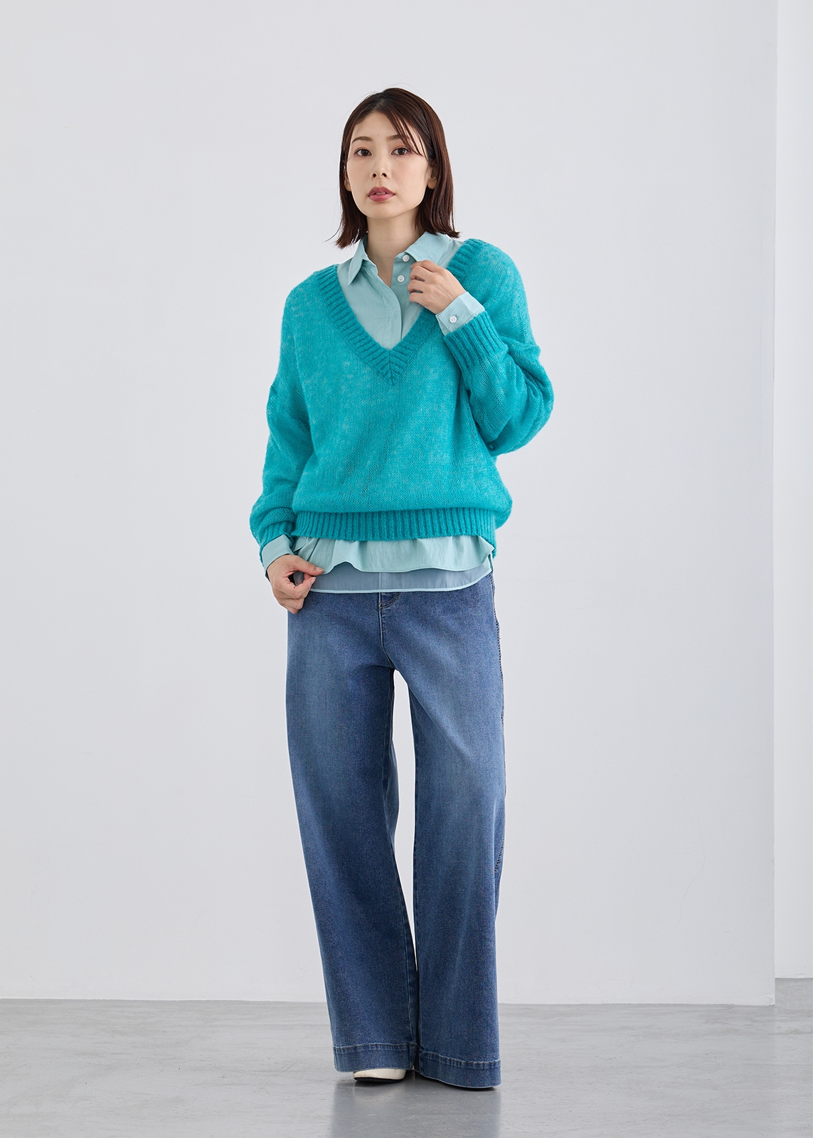 【KOOS】シアーモヘアニット