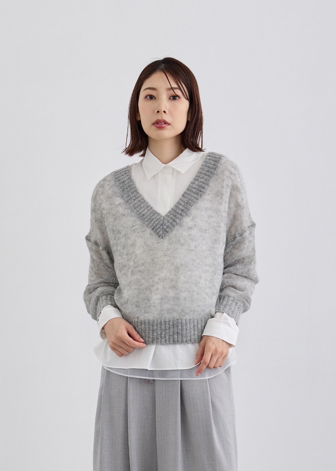 【KOOS】シアーモヘアニット