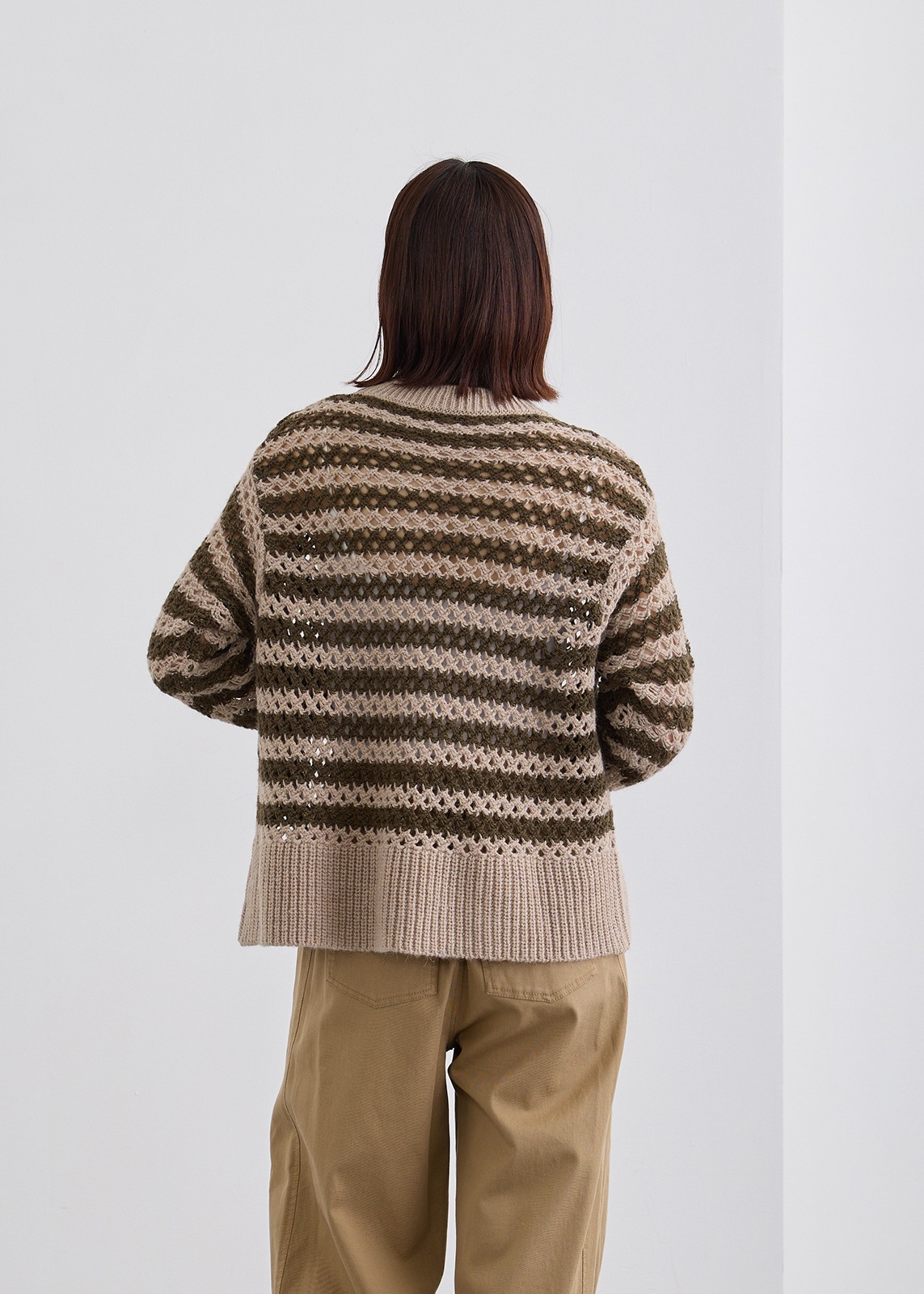 【Femicite 】イタリー製 アルパカ ボーダー ニット