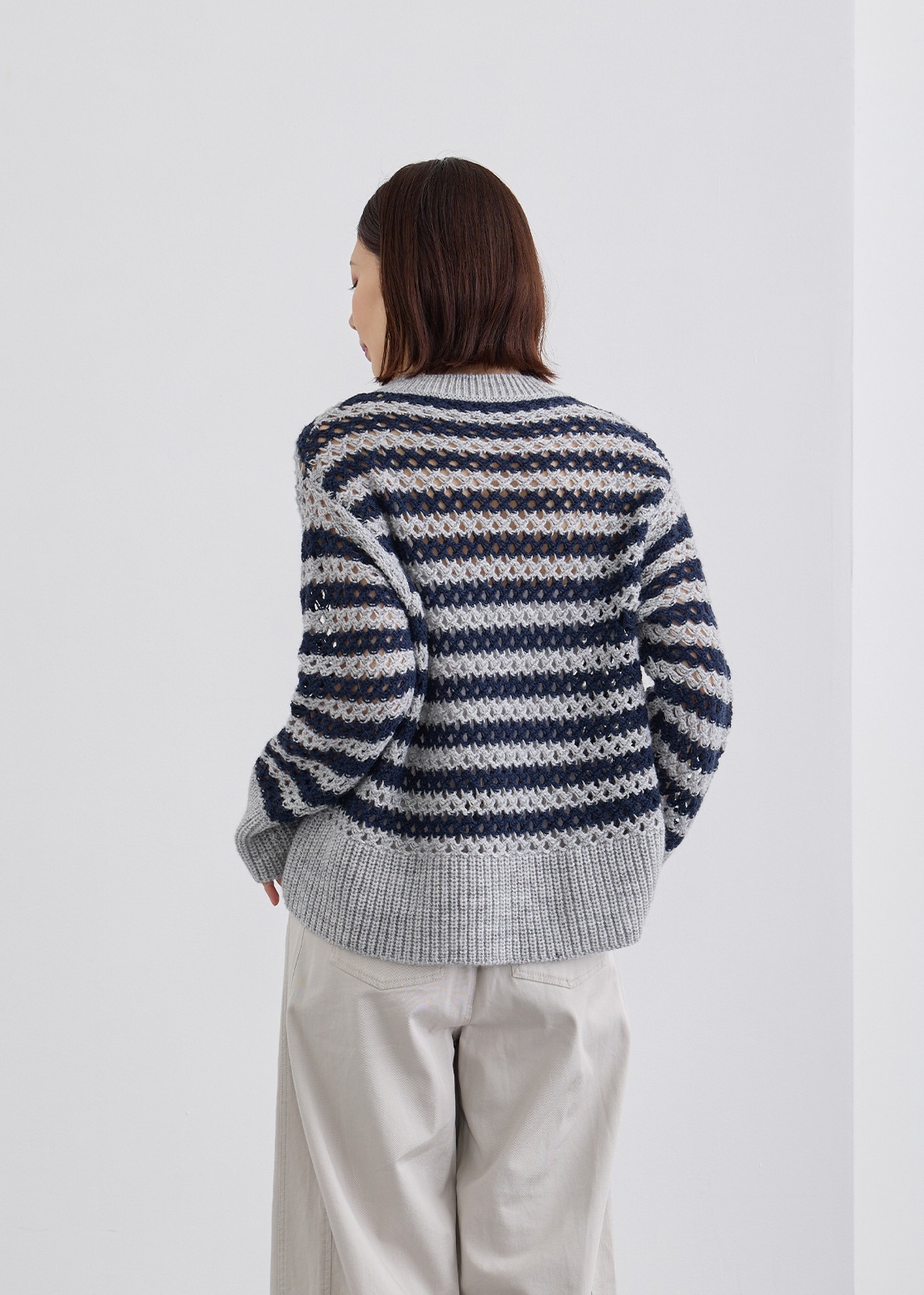 【Femicite 】イタリー製 アルパカ ボーダー ニット