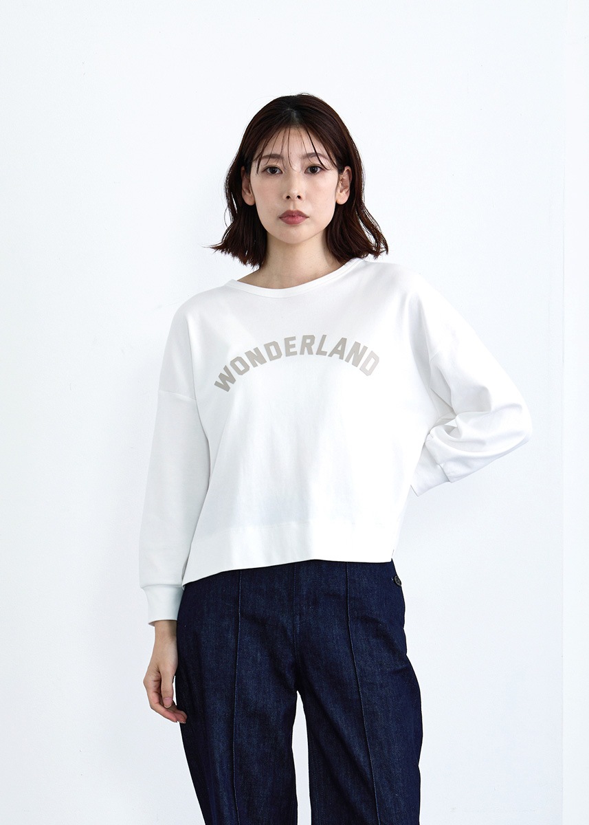 【LUISMARI】レザー ロゴ カットソー