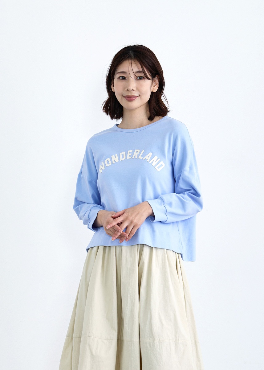 【LUISMARI】レザー ロゴ カットソー