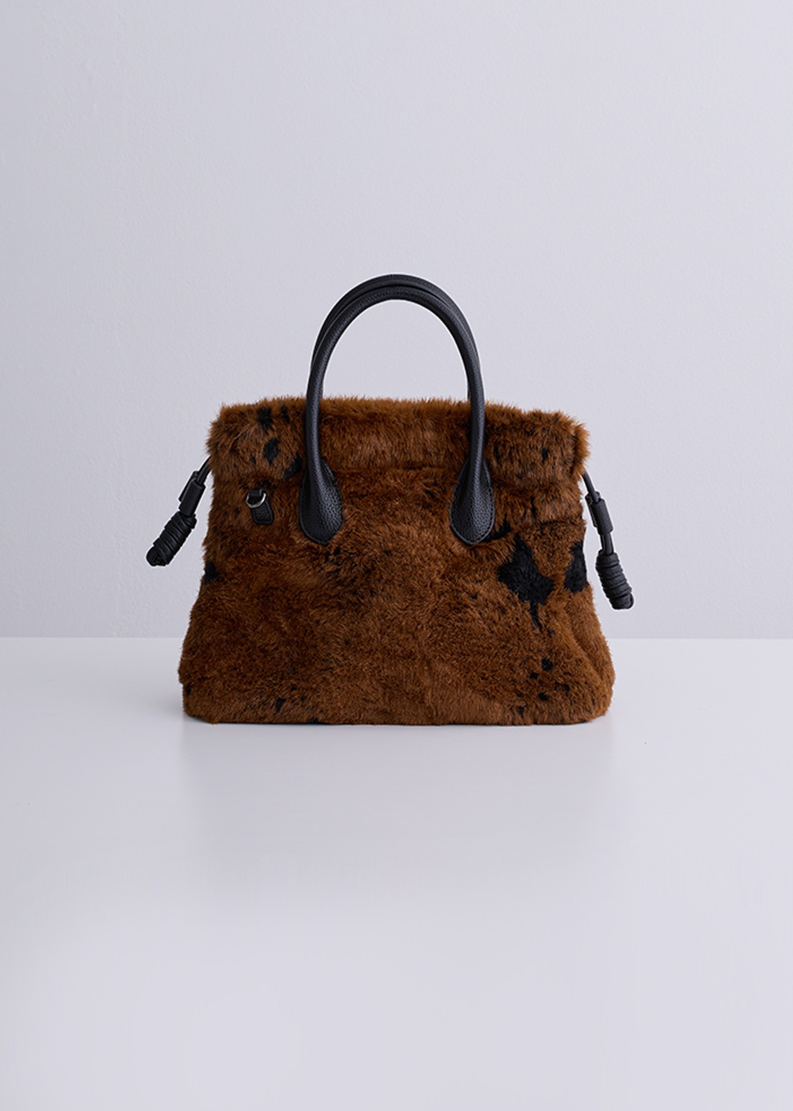 【PLUS an】エコファー アニマル バッグ〈ミディアム〉