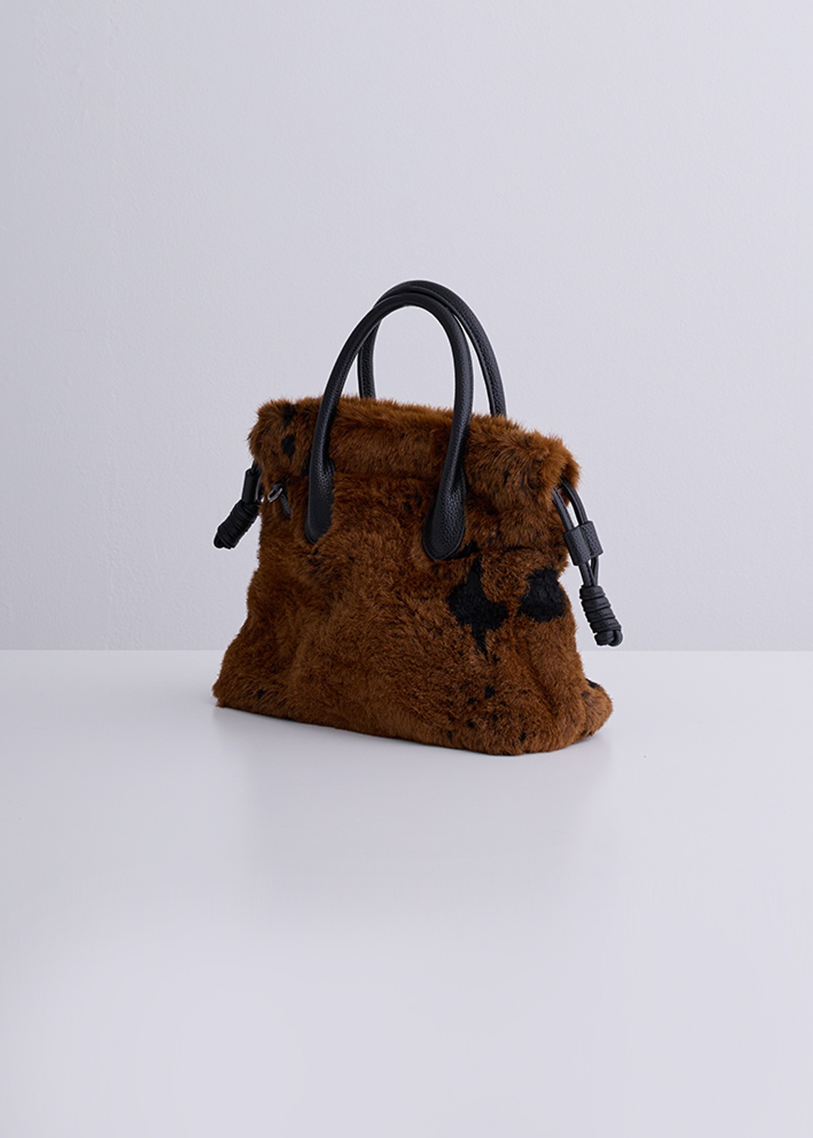 【PLUS an】エコファー アニマル バッグ〈ミディアム〉