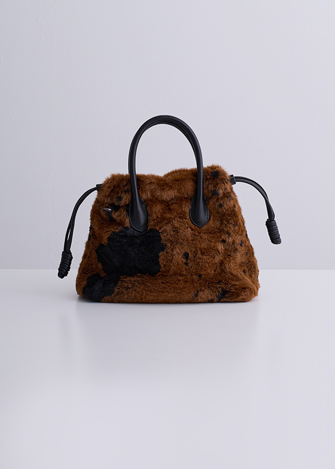 【PLUS an】エコファー アニマル バッグ〈ミディアム〉