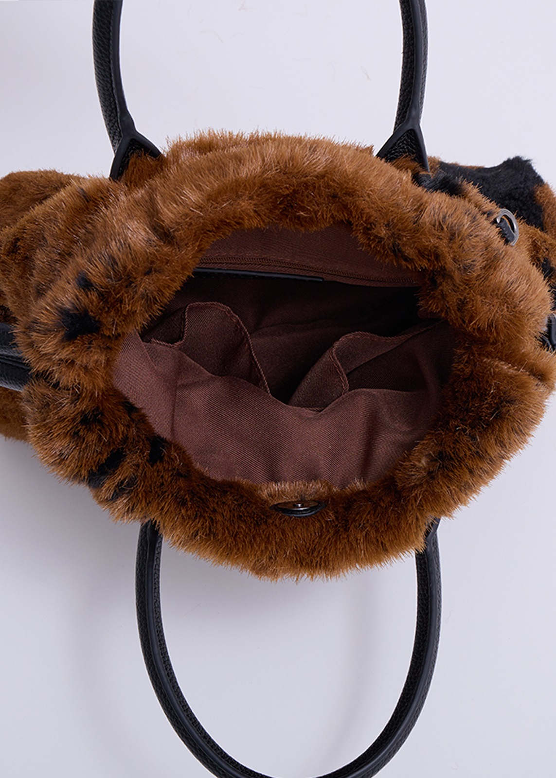 【PLUS an】エコファー アニマル バッグ〈ミディアム〉