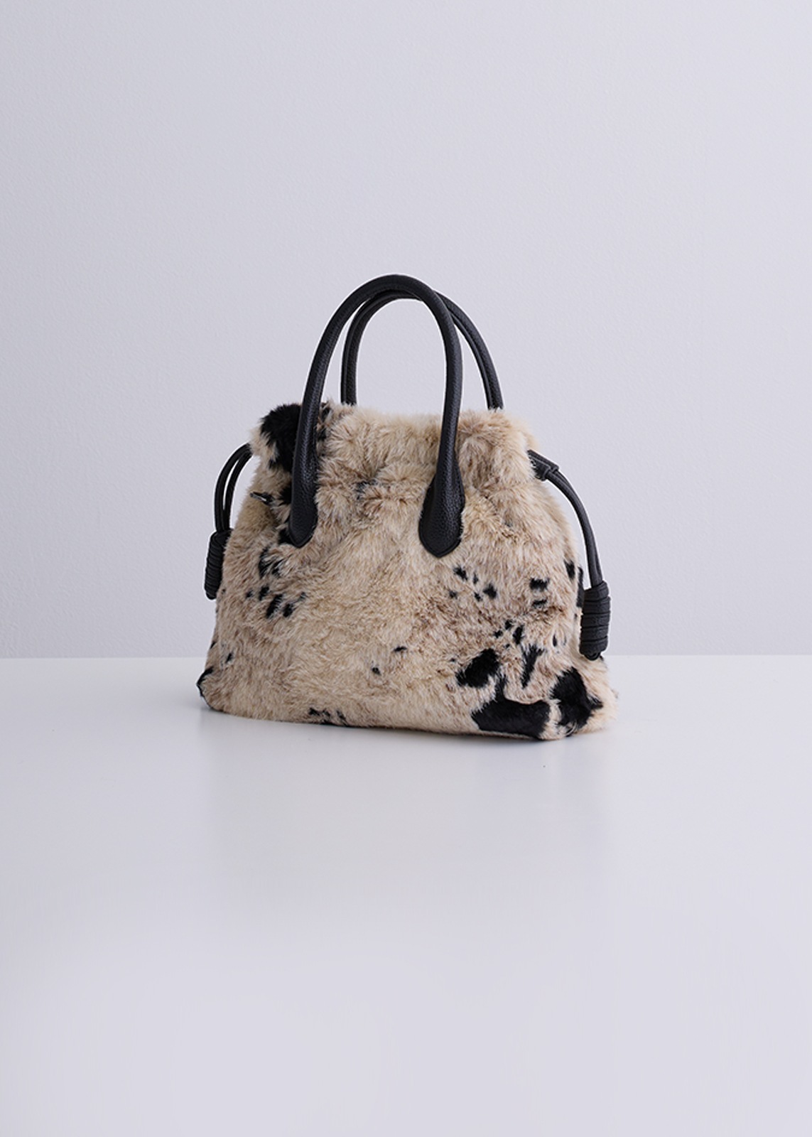 【PLUS an】エコファー アニマル バッグ〈ミディアム〉