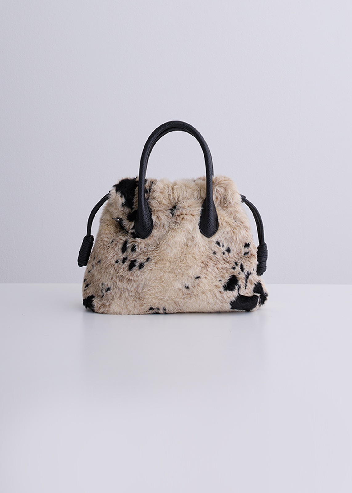 【PLUS an】エコファー アニマル バッグ〈ミディアム〉