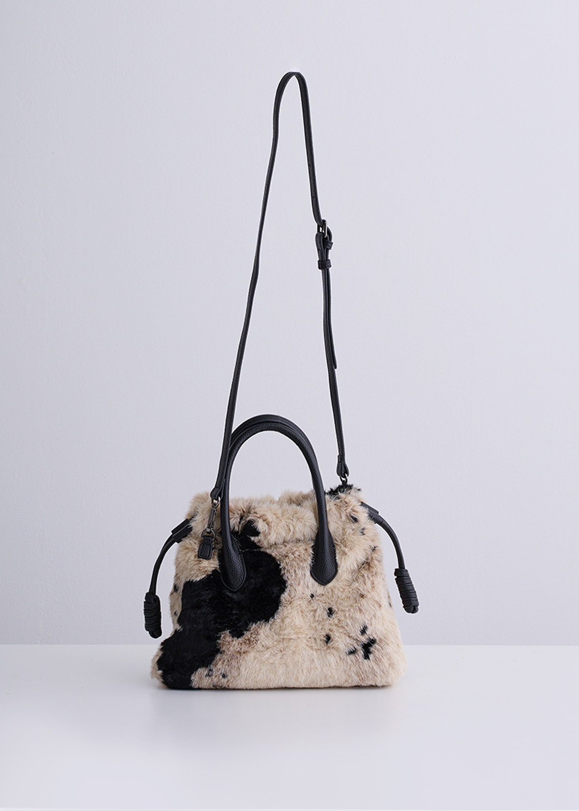 【PLUS an】エコファー アニマル バッグ〈ミディアム〉