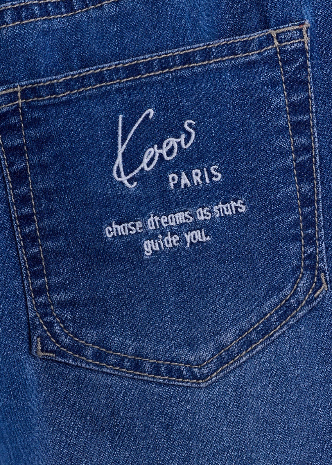 【KOOS】ダイアゴナル ロゴ デニム