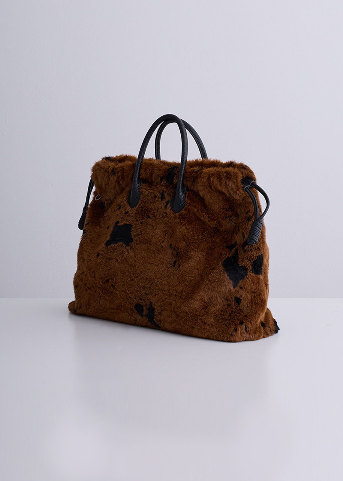 【PLUS an】エコファー アニマル バッグ〈ラージ〉