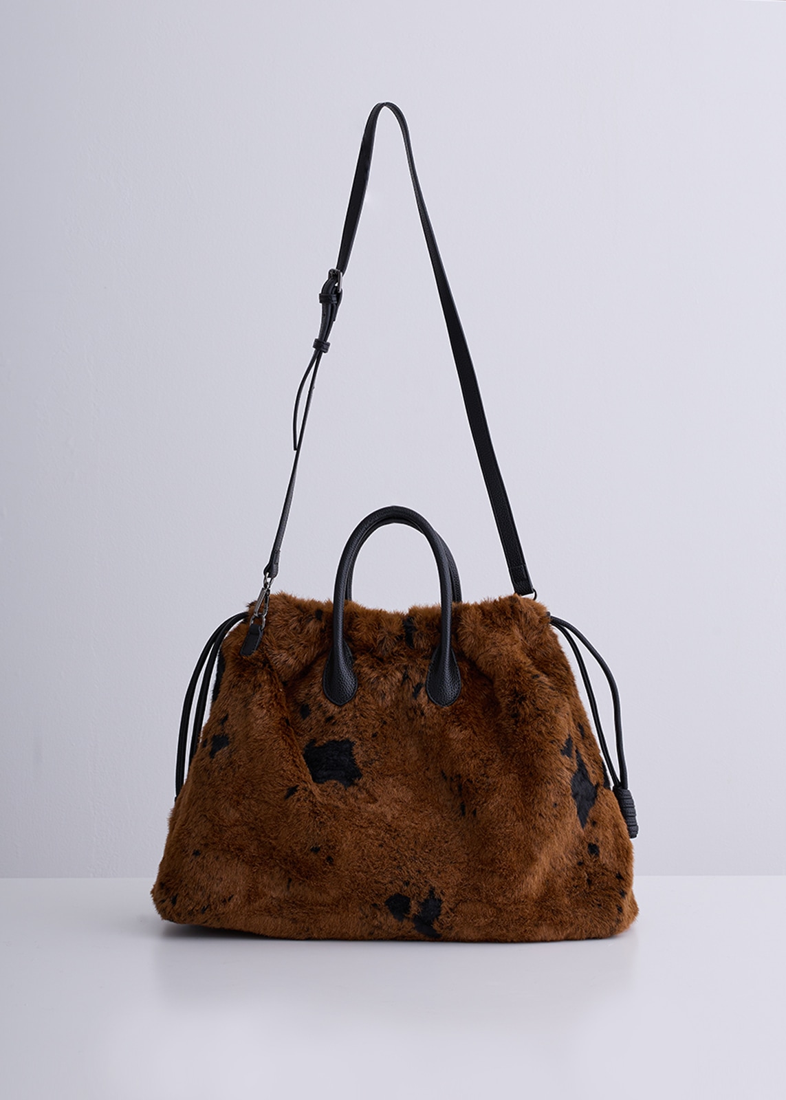 【PLUS an】エコファー アニマル バッグ〈ラージ〉