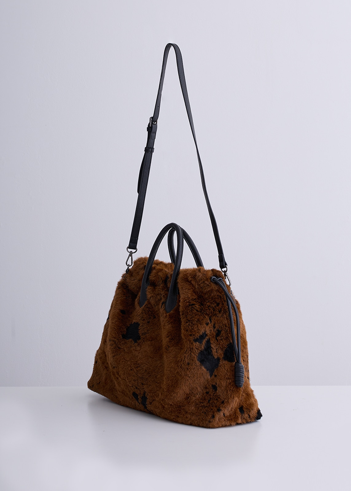 【PLUS an】エコファー アニマル バッグ〈ラージ〉