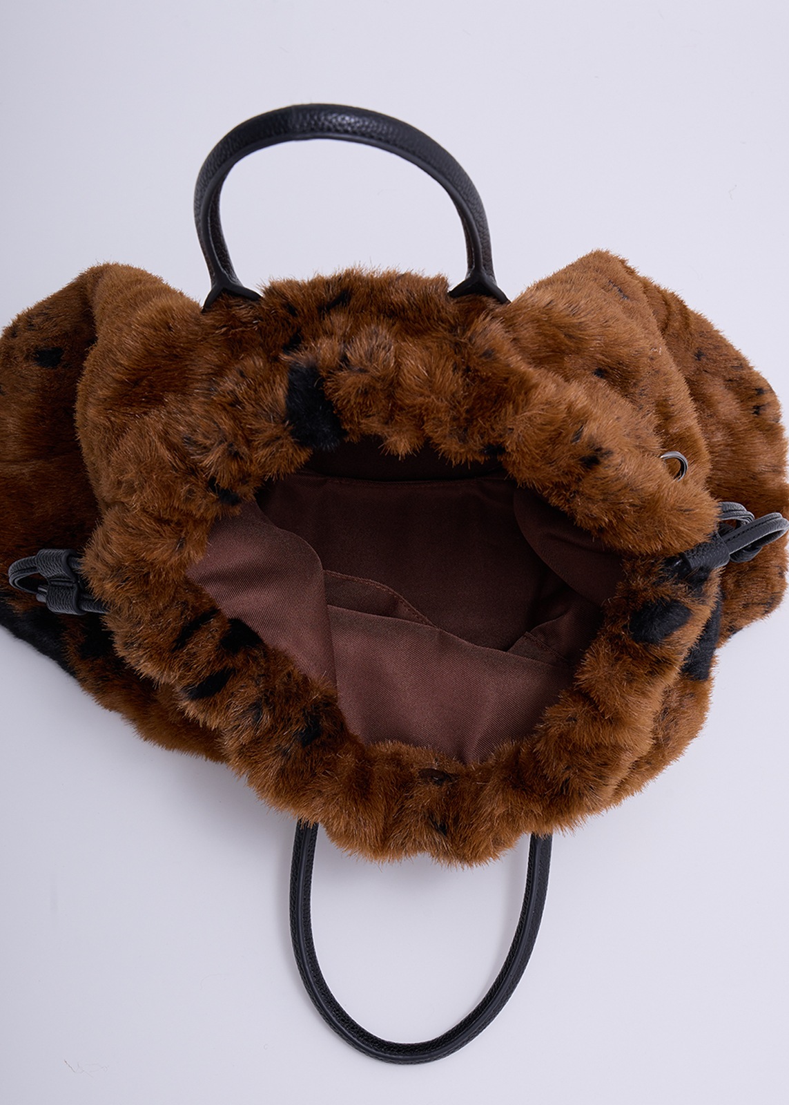 【PLUS an】エコファー アニマル バッグ〈ラージ〉