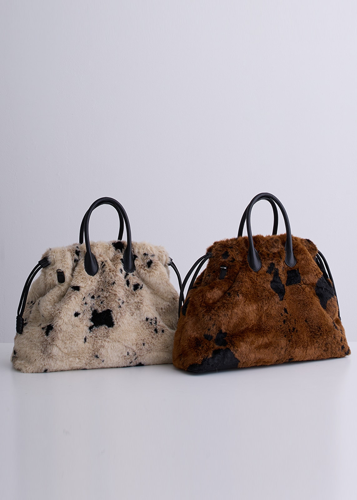 【PLUS an】エコファー アニマル バッグ〈ラージ〉