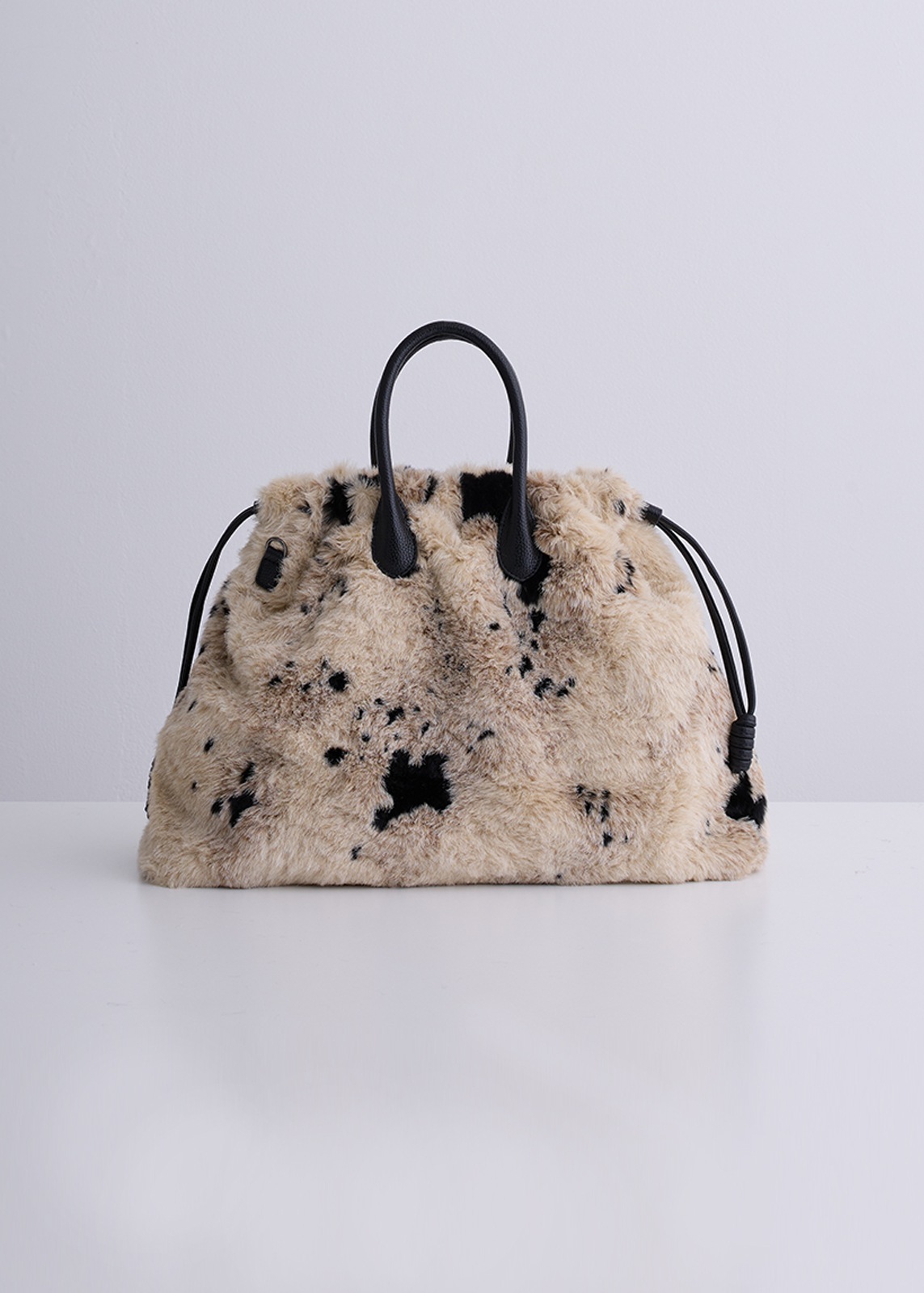 【PLUS an】エコファー アニマル バッグ〈ラージ〉