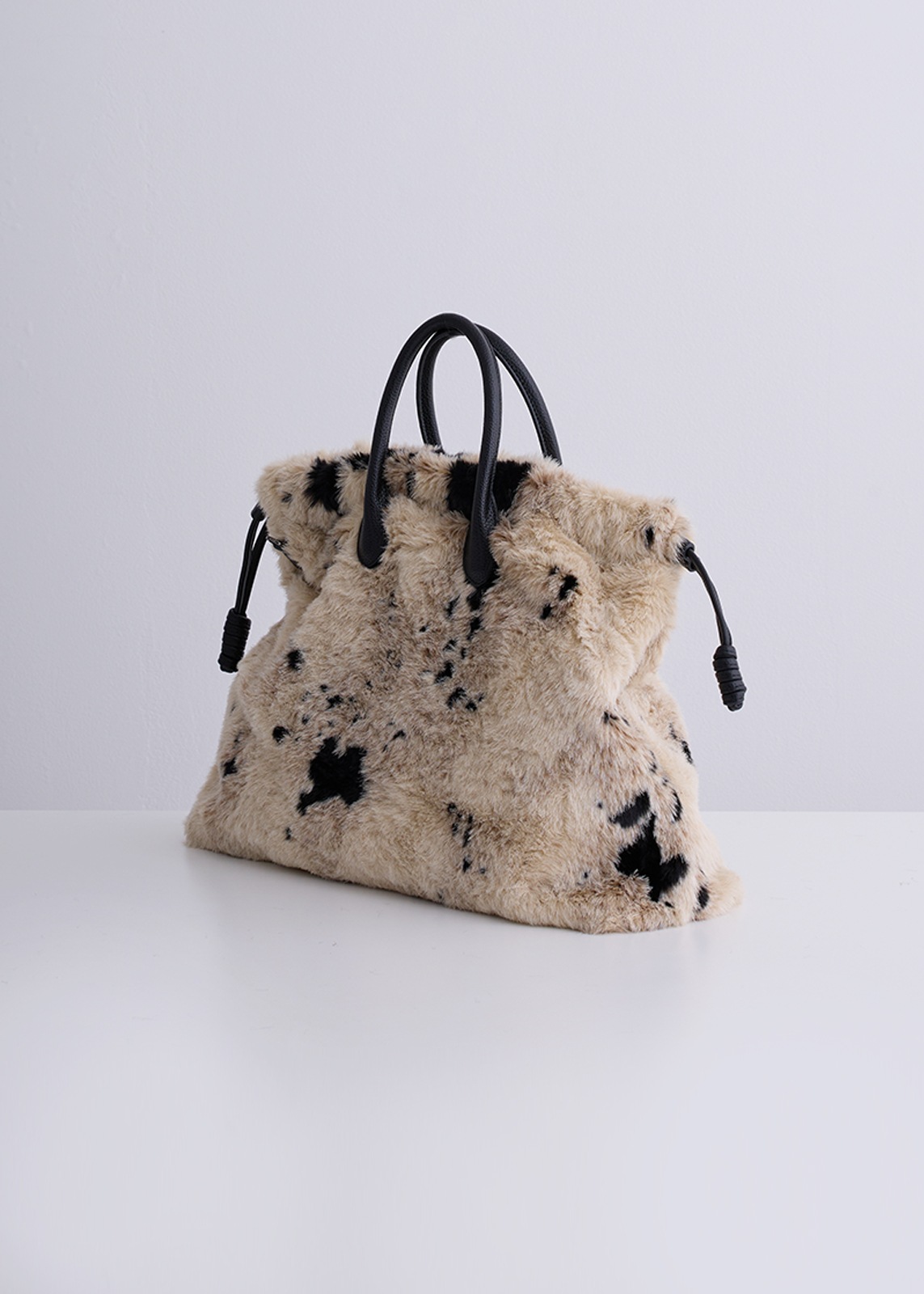 【PLUS an】エコファー アニマル バッグ〈ラージ〉