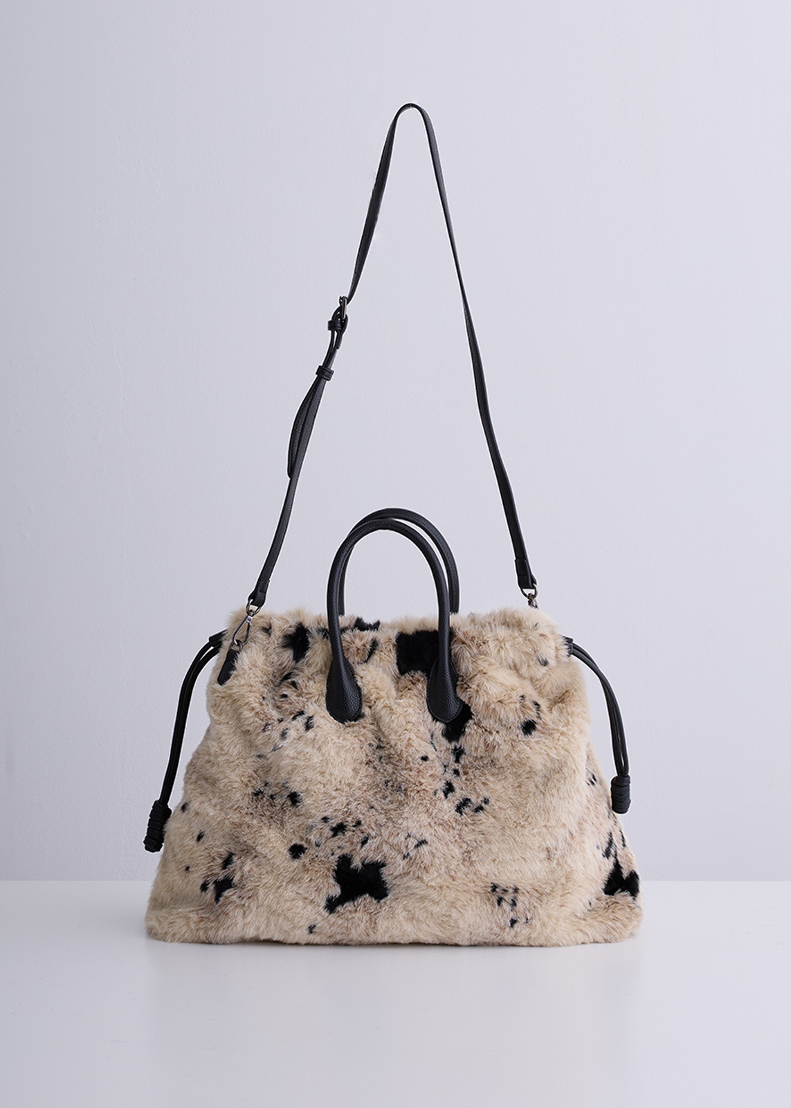 【PLUS an】エコファー アニマル バッグ〈ラージ〉