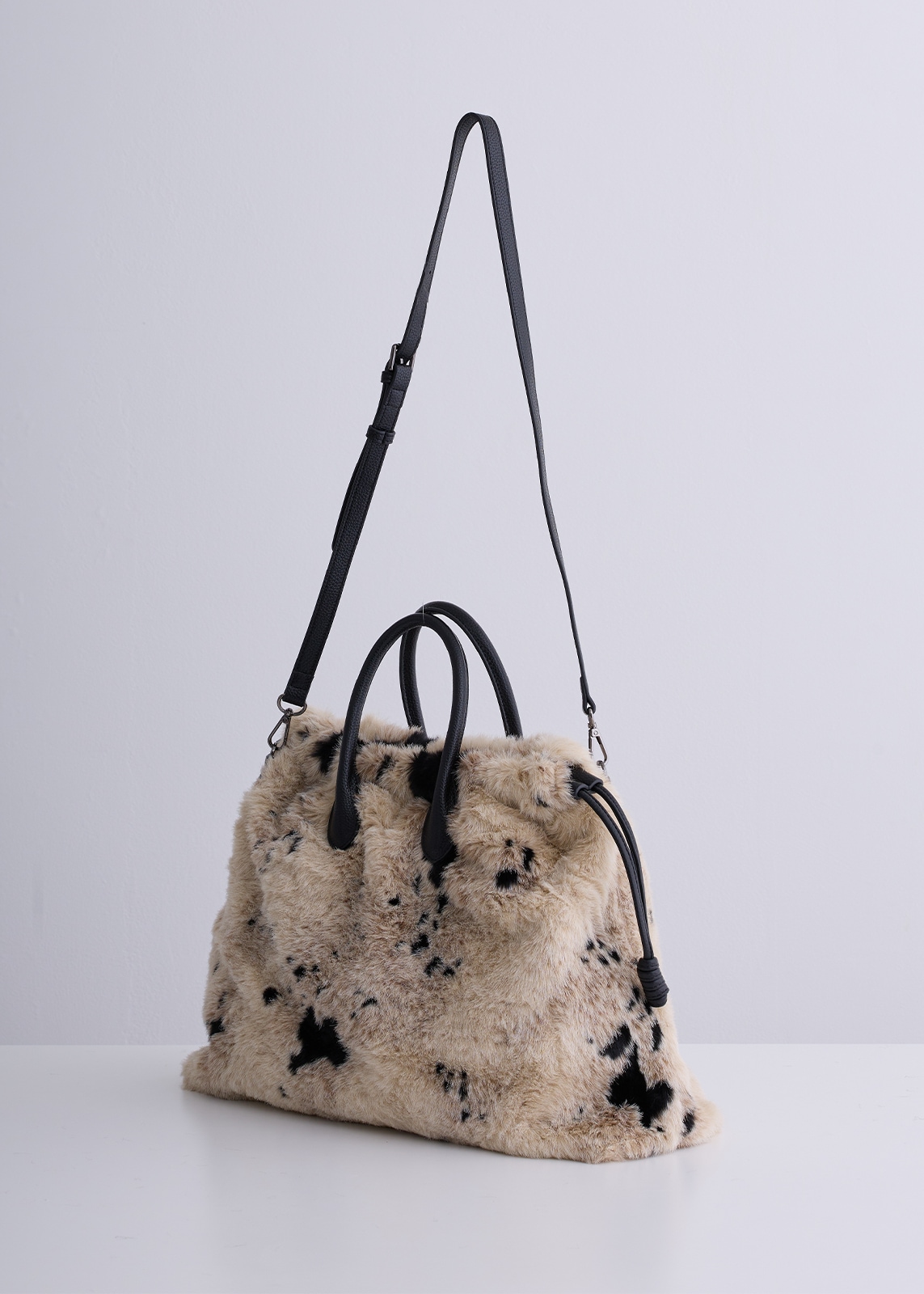 【PLUS an】エコファー アニマル バッグ〈ラージ〉