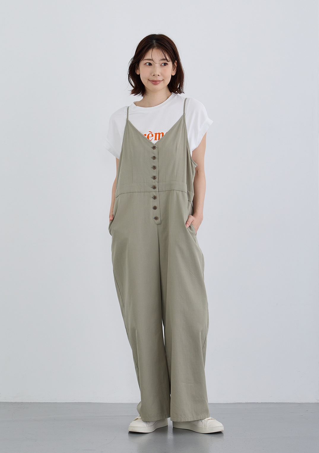 【LUIS MARI】 フロントボタンサロペット