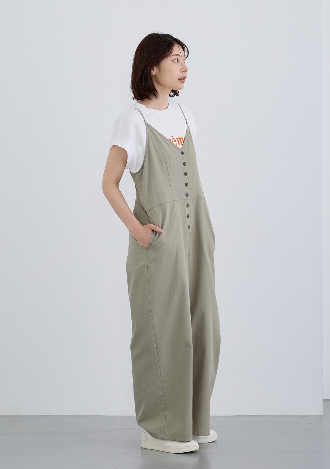 【LUIS MARI】 フロントボタンサロペット