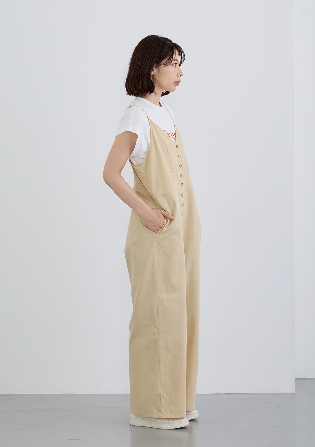 【LUIS MARI】 フロントボタンサロペット