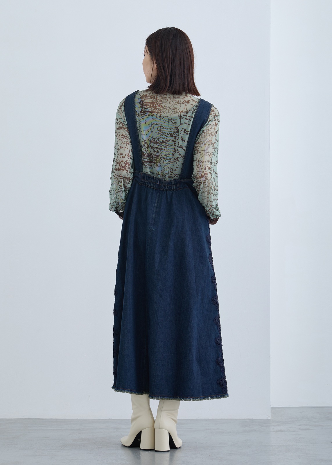 【KOOS】ライトデニム ジャンパースカート