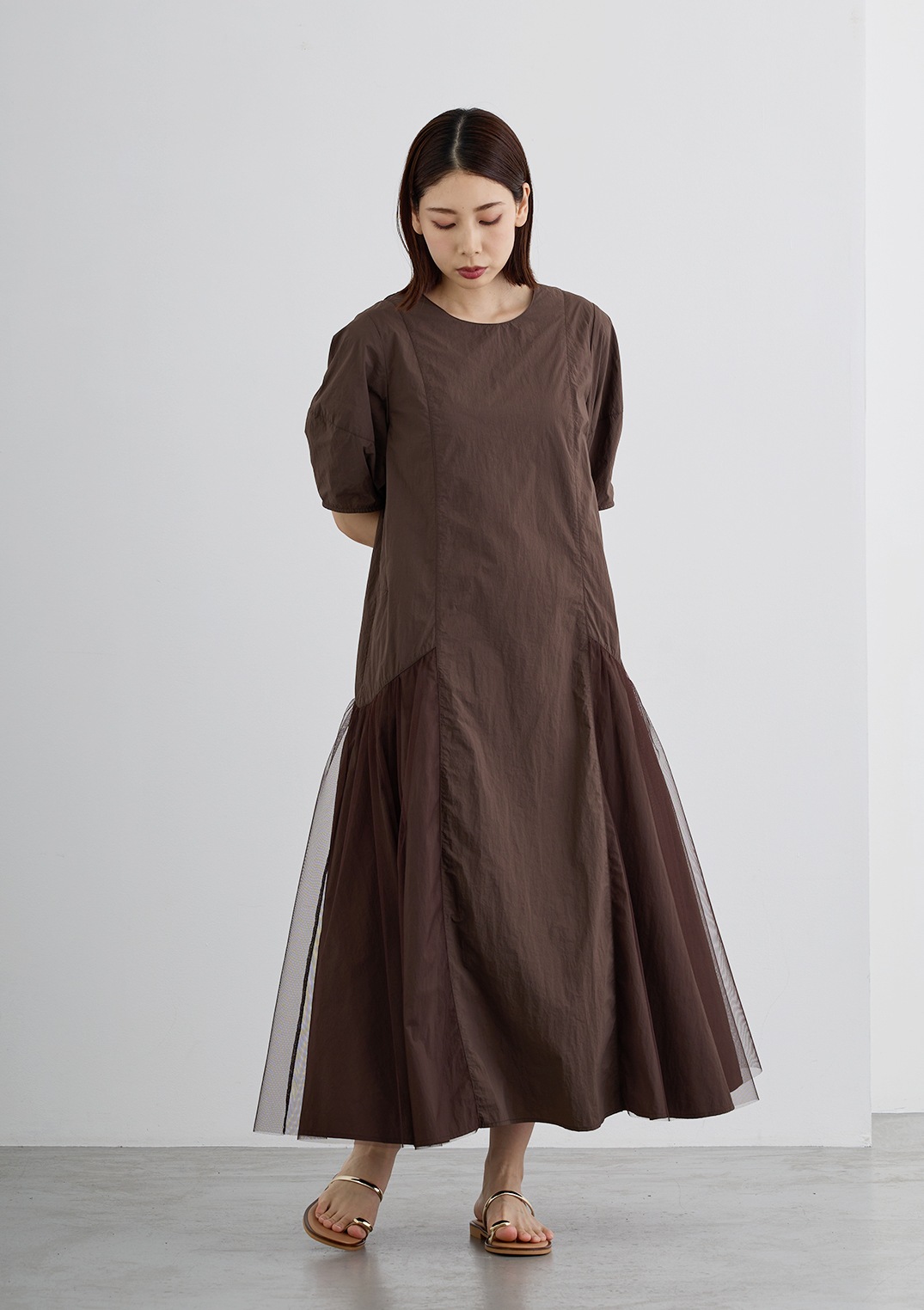 【Femicite】ライトタフタ ドッキング ワンピース