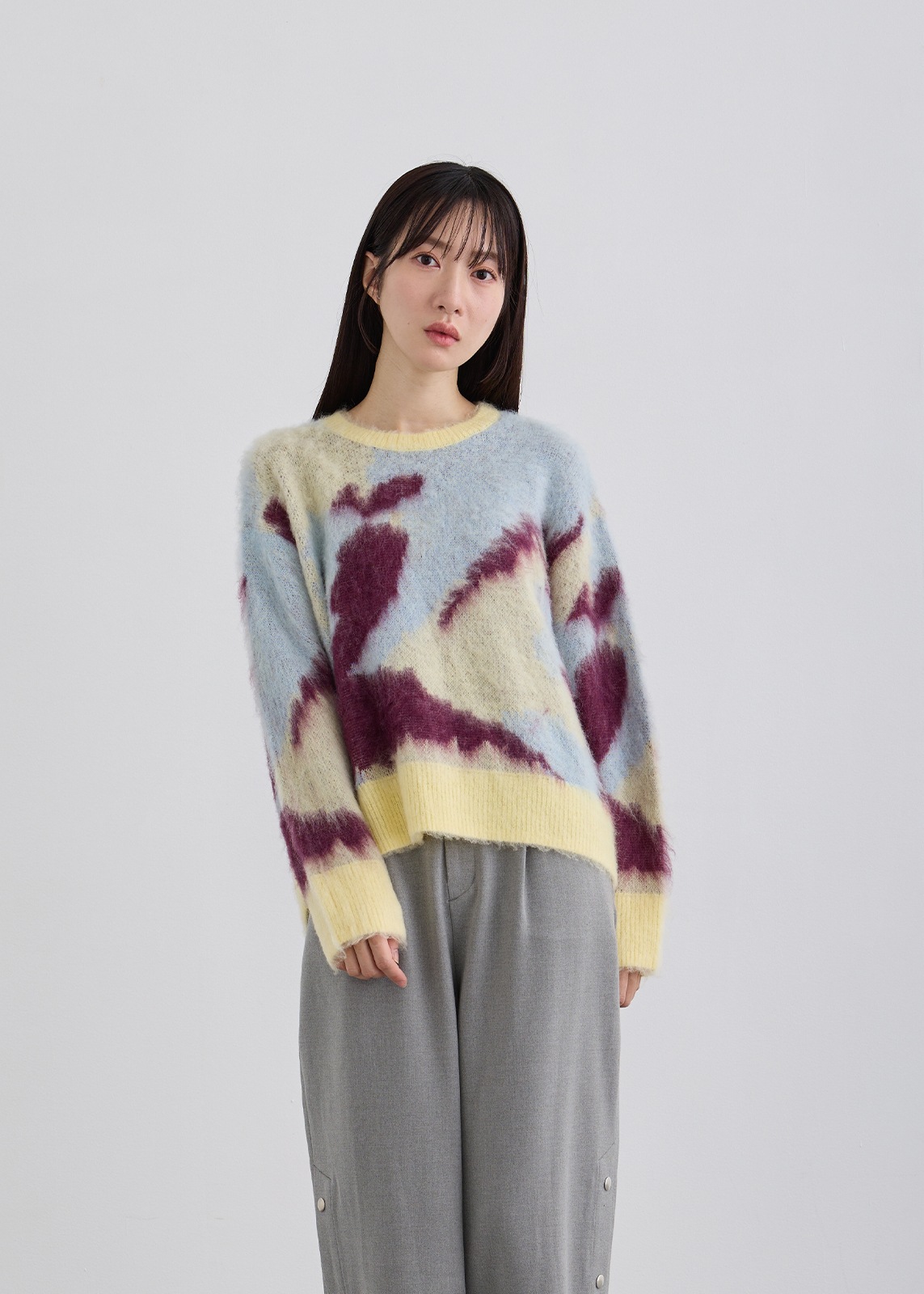 【neuf cent neuf】ニュアンス マーブル シャギーニット