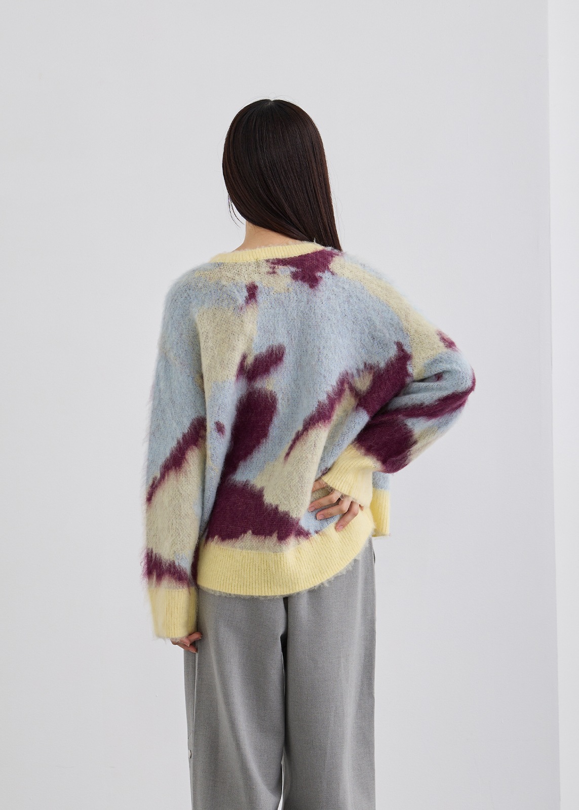 【neuf cent neuf】ニュアンス マーブル シャギーニット