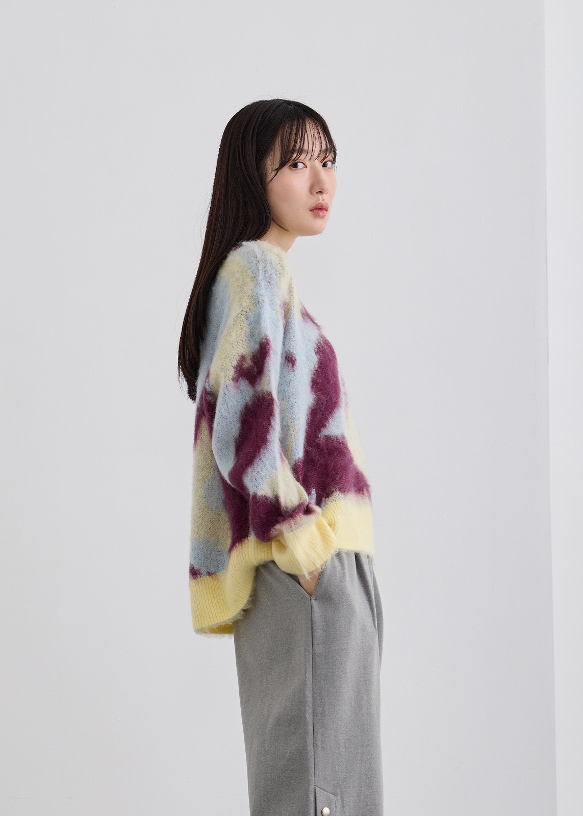 【neuf cent neuf】ニュアンス マーブル シャギーニット