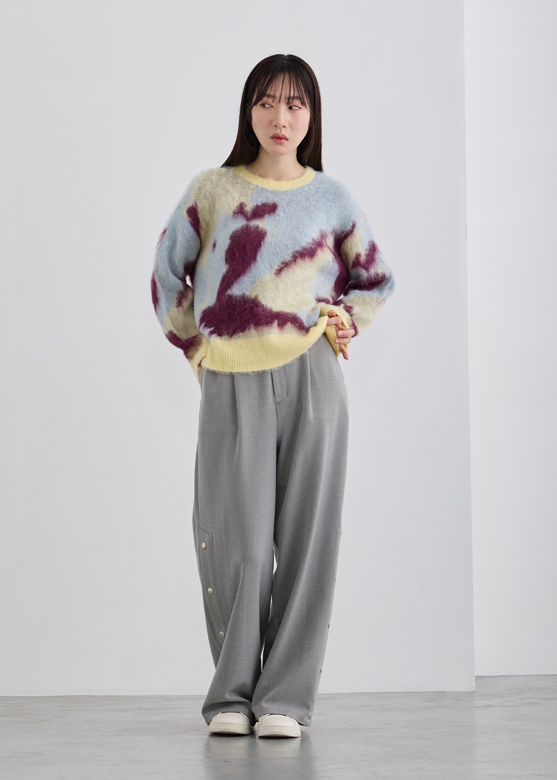 【neuf cent neuf】ニュアンス マーブル シャギーニット