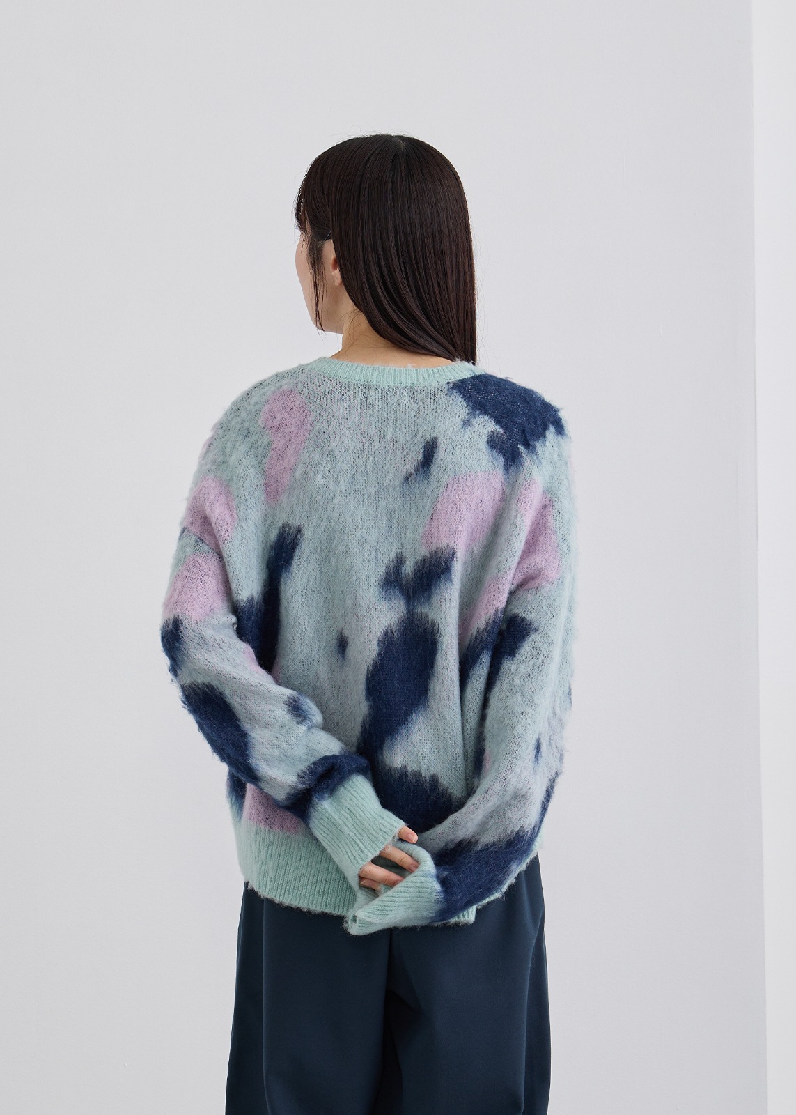 【neuf cent neuf】ニュアンス マーブル シャギーニット