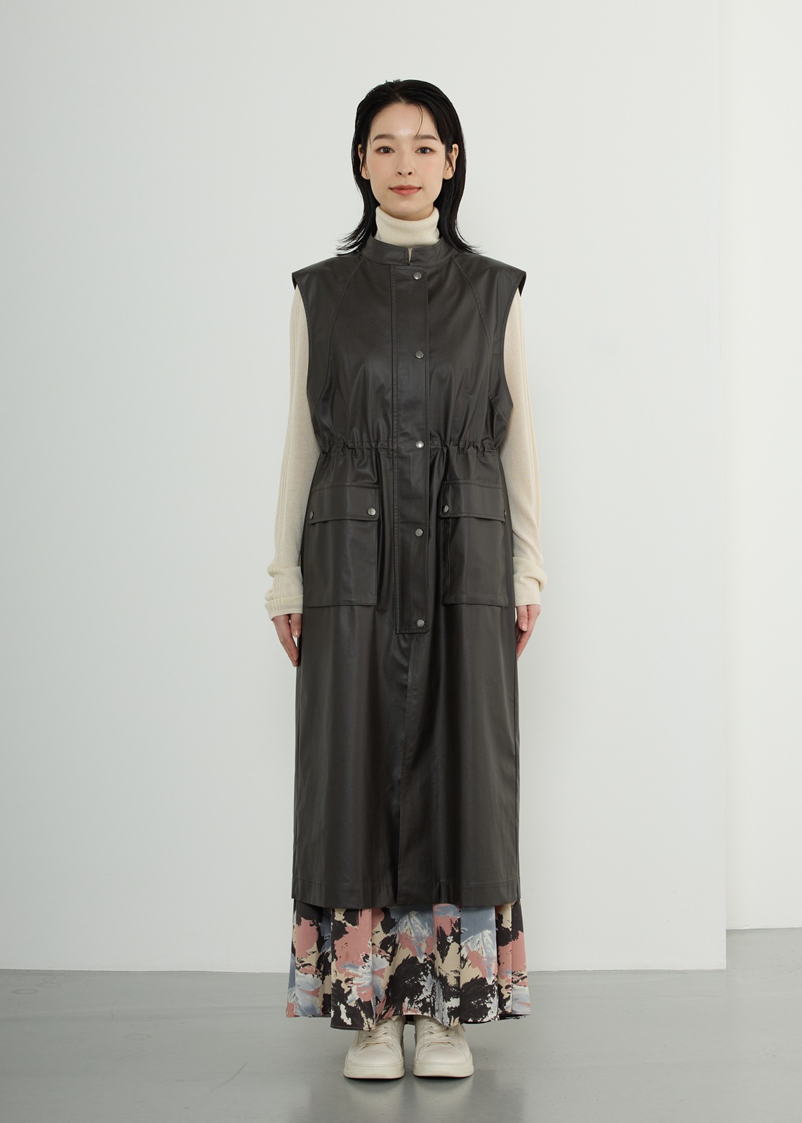 neuf cent neuf】 ペーパータッチロングジレ | NEW ARRIVAL | Cour 