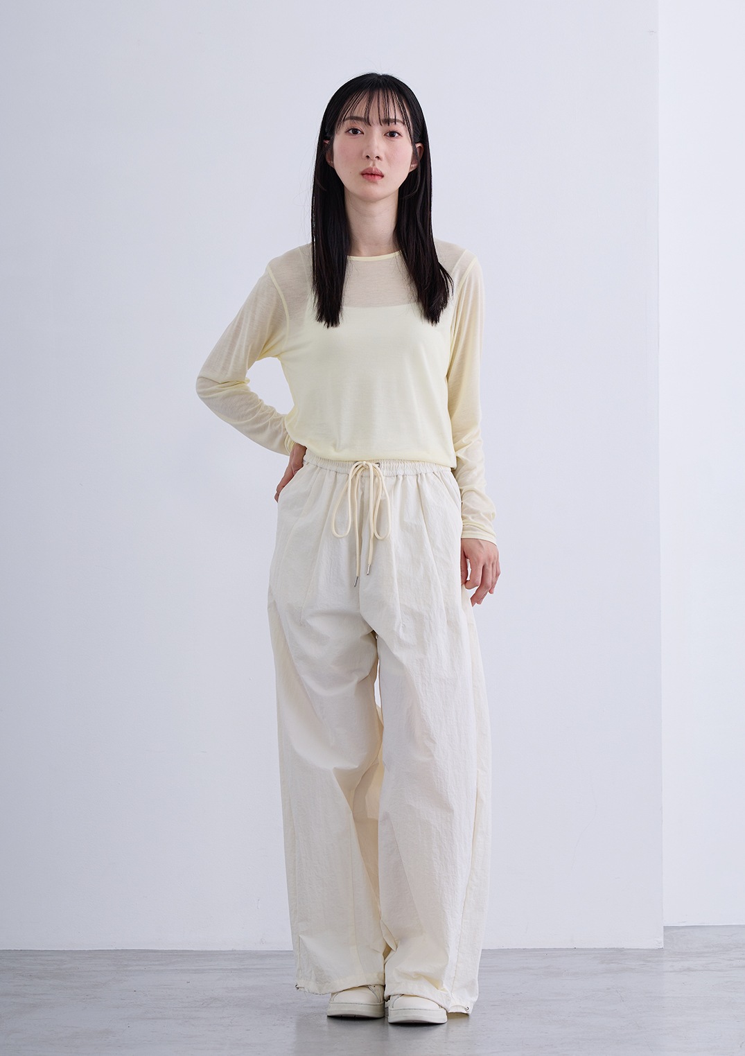 【SUMMER SALE】【neuf cent neuf】スキンフィット シアー トップ