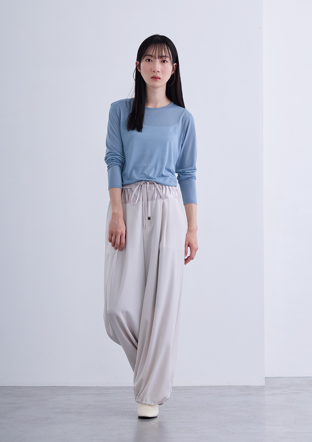 【SUMMER SALE】【neuf cent neuf】スキンフィット シアー トップ