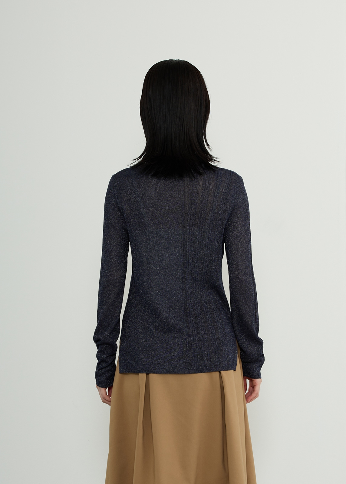 【neuf cent neuf】 グリッドタートルニット