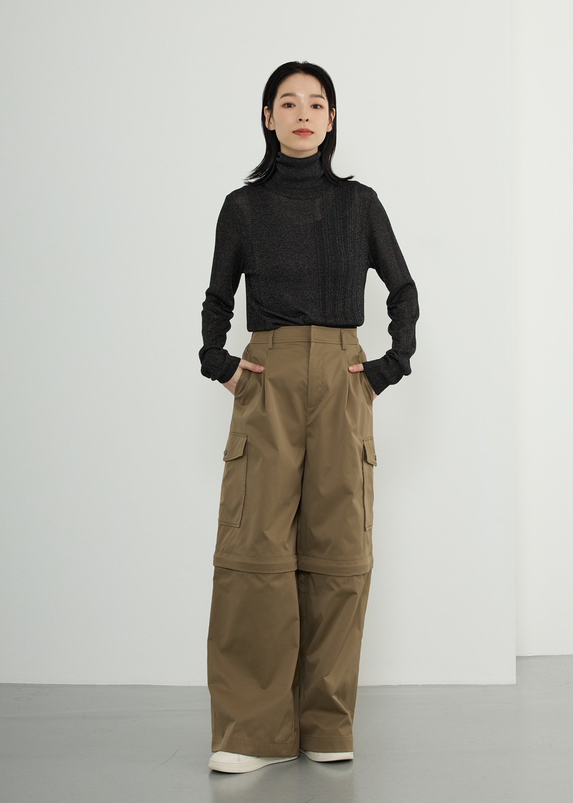 【neuf cent neuf】 グリッドタートルニット