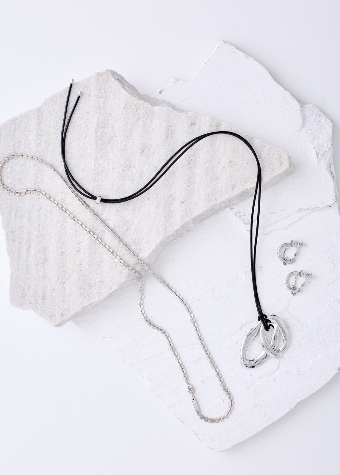【Sea`ds Mara】チェーン レイヤー リング イヤリング