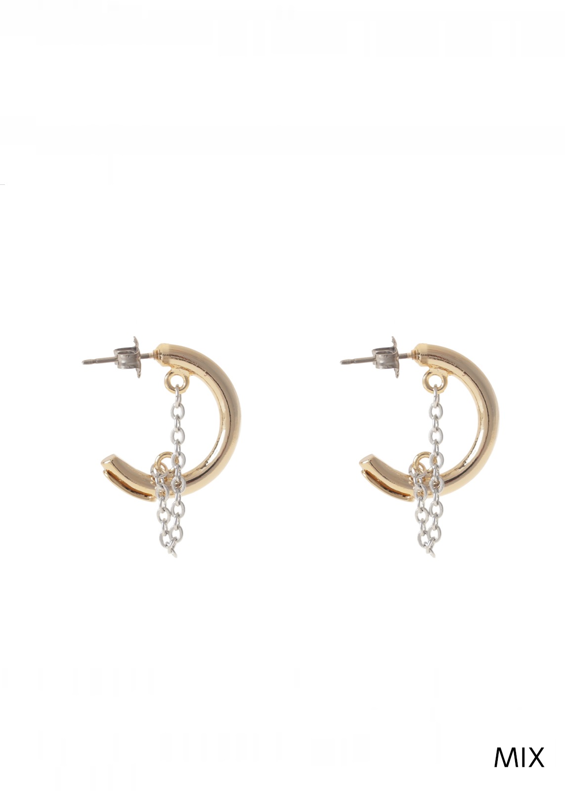 【Sea`ds Mara】チェーン レイヤー リング ピアス