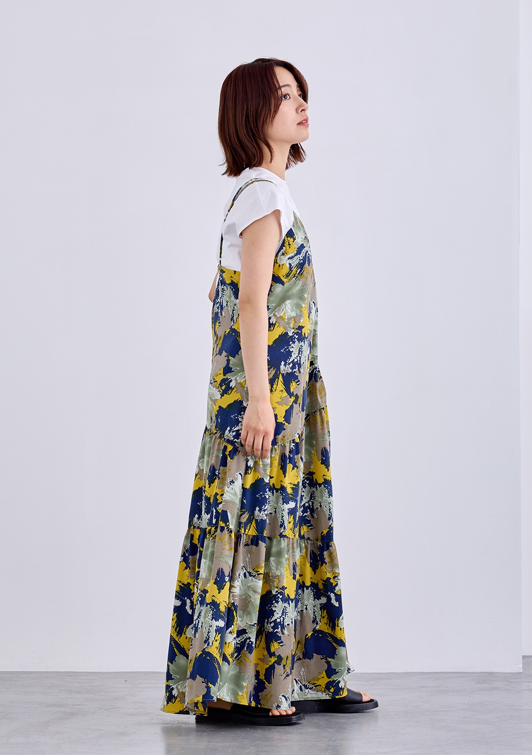 【neuf cent neuf】 クラッシュボタニカルキャミドレス