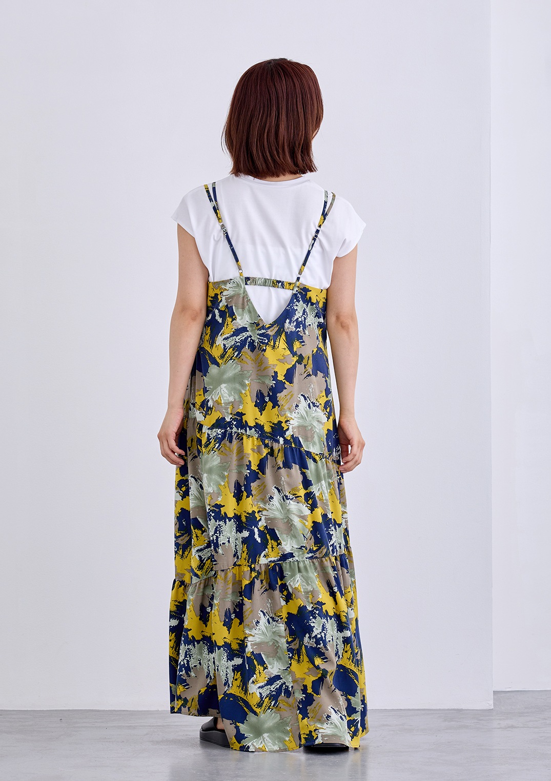 【neuf cent neuf】 クラッシュボタニカルキャミドレス