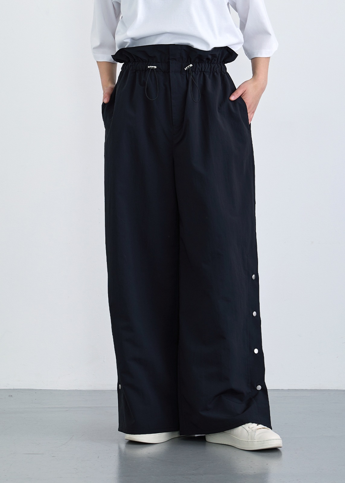 【neuf cent neuf】サスペンダー ワイド パンツ