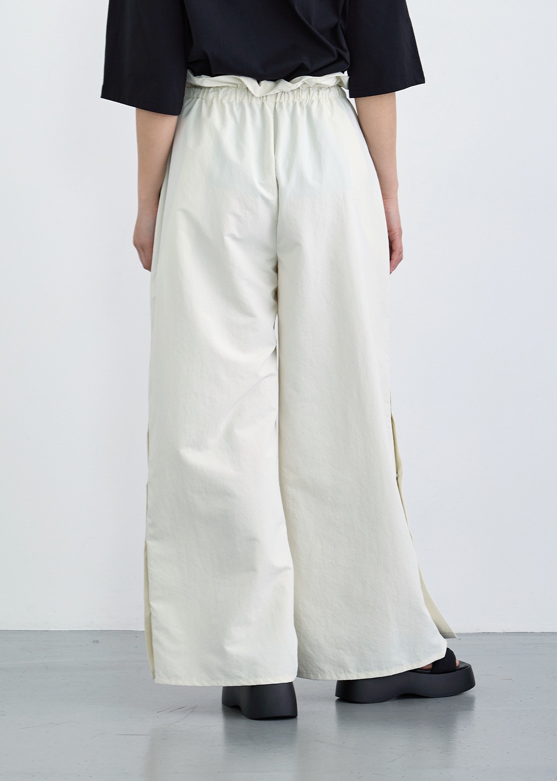 【neuf cent neuf】サスペンダー ワイド パンツ